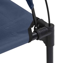 Lit de chien surélevé avec toit amovible Bleu marine L Acier 