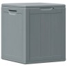 Boîte de rangement de jardin 90 L Gris PP aspect bois 