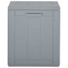 Boîte de rangement de jardin 90 L Gris PP aspect bois 