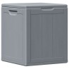 Boîte de rangement de jardin 90 L Gris PP aspect bois 