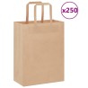 Sacs en papier 250 pcs avec poignées marron 21x11x28 cm 