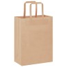 Sacs en papier 250 pcs avec poignées marron 21x11x28 cm 