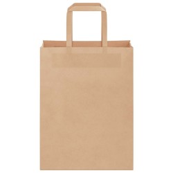 Sacs en papier 250 pcs avec poignées marron 21x11x28 cm 