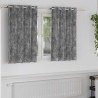 Rideaux en velours 2 pièces œillets gris 140x140 cm 