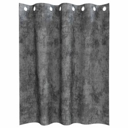 Rideaux en velours 2 pièces œillets gris 140x140 cm 