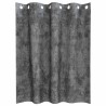 Rideaux en velours 2 pièces œillets gris 140x140 cm 