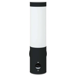 Applique murale extérieure avec capteur en acier inoxydable noir IP44 