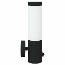 Applique murale extérieure avec capteur en acier inoxydable noir IP44 