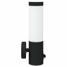 Applique murale extérieure avec capteur en acier inoxydable noir IP44 