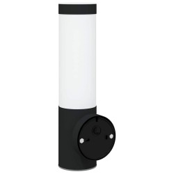Applique murale extérieure avec capteur en acier inoxydable noir IP44 