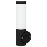 Applique murale extérieure avec capteur en acier inoxydable noir IP44 