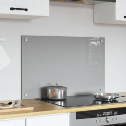 Éclairage de derrière de cuisine gris clair 80x50x0,6 cm en verre trempé 