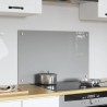 Éclairage de derrière de cuisine gris clair 80x50x0,6 cm en verre trempé 