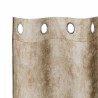 Rideaux en velours 2 pièces avec œillets crème 140 x 140 cm 