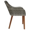 Chaises de jardin avec coussins 2 pcs Gris Poly Rattan 