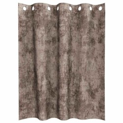 Rideaux en velours 2 pièces avec œillets Cappuccino 140x140 cm 