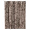 Rideaux en velours 2 pièces avec œillets Cappuccino 140x140 cm 