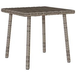 Table basse de jardin rectangulaire gris 40x40x37 cm rotin 