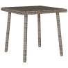 Table basse de jardin rectangulaire gris 40x40x37 cm rotin 