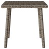 Table basse de jardin rectangulaire gris 40x40x37 cm rotin 