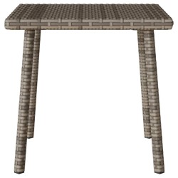 Table basse de jardin rectangulaire gris 40x40x37 cm rotin 