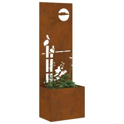 Jardinier avec Panneau Décoratif Rouillé 50 x 140 cm 