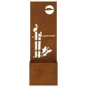 Jardinier avec Panneau Décoratif Rouillé 50 x 140 cm 