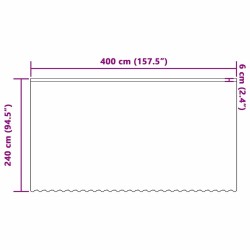 Rideaux avec des rideaux Floral Blanc 400 x 240 cm Polyester 