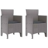 Ensemble repas jardin 3 pcs Gris clair Compact Plastique 