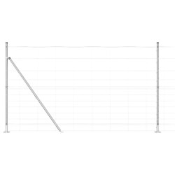 Clôture de champ 1,4 x 25 m en acier galvanisé 