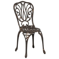 Ensemble de Jardin Bistro 3 Pièces en Aluminium 