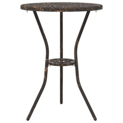 Ensemble de Jardin Bistro 3 Pièces en Aluminium 
