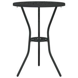Ensemble de Bistro 3 Pièces Noir en Aluminium 