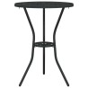 Ensemble de Bistro 3 Pièces Noir en Aluminium 