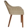 Chaises de jardin avec coussins 2 pcs Beige Poly Rattan 