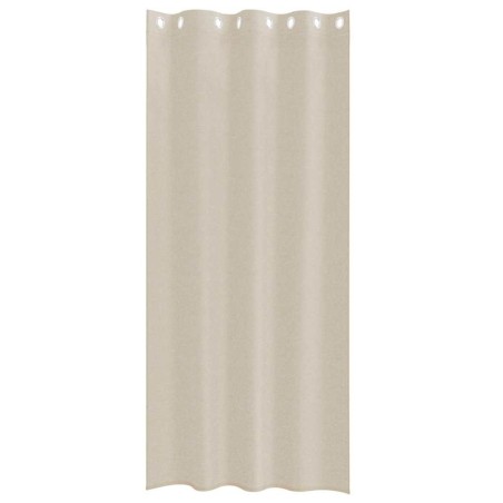 Rideaux avec des rideaux 2 pcs Sable 140 x 245 cm Polyester 