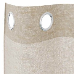 Rideaux avec des rideaux 2 pcs Sable 140 x 245 cm Polyester 