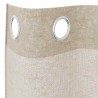 Rideaux avec des rideaux 2 pcs Sable 140 x 245 cm Polyester 