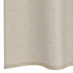 Rideaux avec des rideaux 2 pcs Sable 140 x 245 cm Polyester 