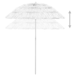 Parasol de plage Hawaii blanc 180 cm 