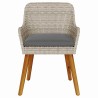 Chaises de jardin avec coussins 2 pcs Gris clair Rattan synthétique 