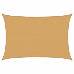 Voile d'ombrage 160g/m² rectangulaire sable 3,5x4,5 m PEHD 