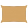 Voile d'ombrage 160g/m² rectangulaire sable 3,5x4,5 m PEHD 