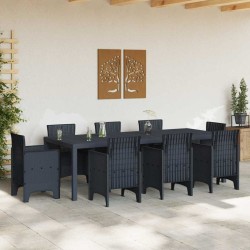 Table de jardin Anthracite 250x100x73 cm Poly Rattan 