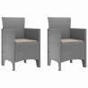 Ensemble de salle à manger de jardin 3 pcs Gris clair 