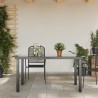 Table de jardin Noir 150x90x74 cm Aluminium et verre 