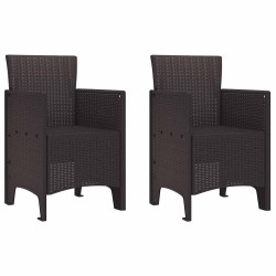 Ensemble de Salle à Manger de Jardin 3 pcs Marron 