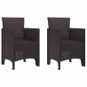 Ensemble de Salle à Manger de Jardin 3 pcs Marron 