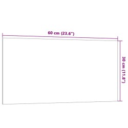 Tableau noir magnétique mural Blanc 60x30 cm Verre trempé 