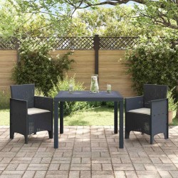 Ensemble de salle à manger de jardin 3 pcs Anthracite 